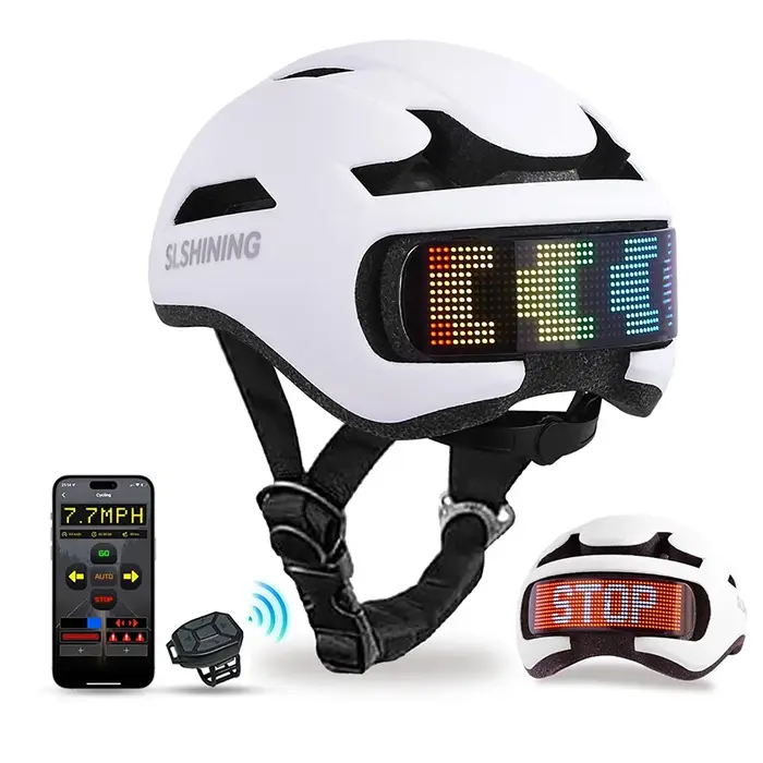 Casque de cyclisme avec affichage LED