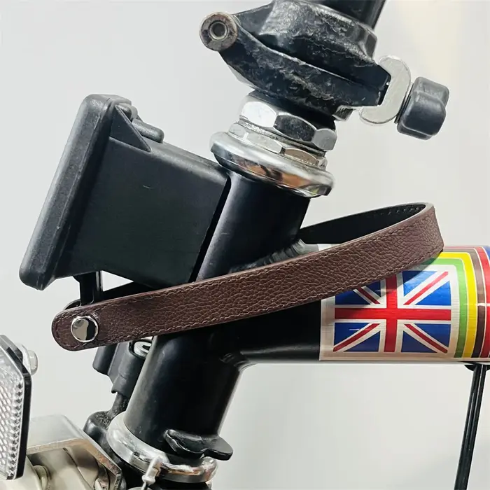 Ceinture de traction en cuir pour porte-avant Brompton, corde à dégagement rapide