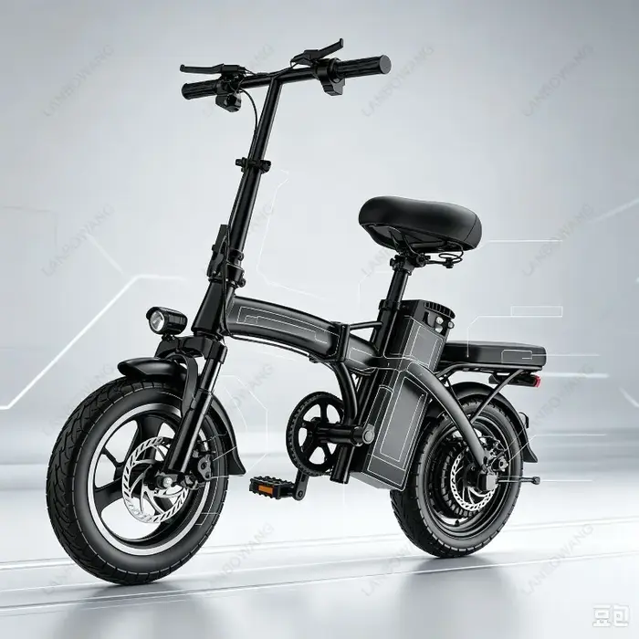 Vélo électrique pliable portable pour adultes, vélo électrique léger alimenté par batterie au lithium de 14 pouces pour le transport quotidien en ville