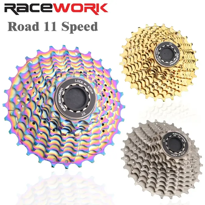 Cassette de vélo de route RACEWORK 11/12 vitesses 11-28T 11-32T 11-34T K7 Roue libre