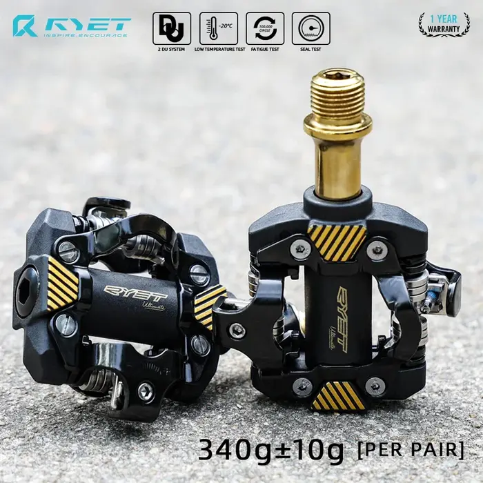 2024 RYET pédale de vélo SPD pédales de VTT sans clip pédale de vélo de montagne double plate-forme 