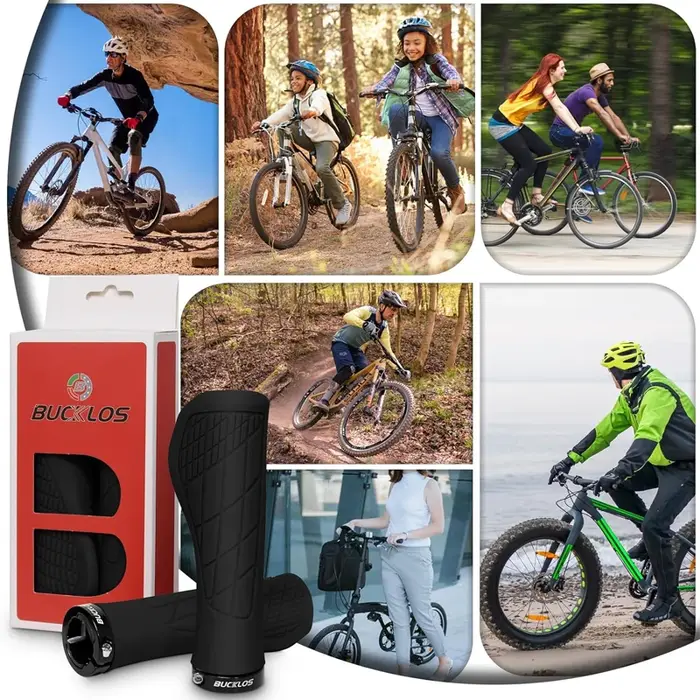 BUCKLOS poignées de guidon de vélo de montagne ergonomiques confortables