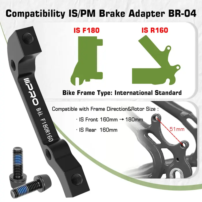 IIIPRO adaptateur de frein de vélo 160 à 140 180 203 convertisseur