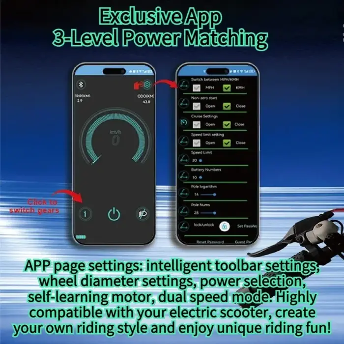 Trottinette électrique - Déverrouillage de la vitesse, carte mère d'apprentissage automatique du moteur, carte principale améliorée, kit de contrôle de trottinette électrique 55 km/h pour Xiaomi Elite
