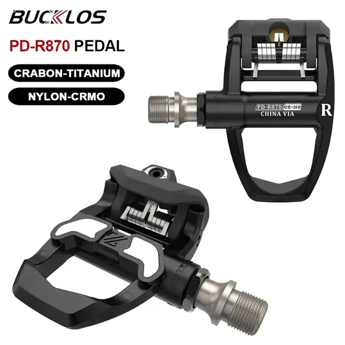 Pédales de vélo de route BUCKLOS en carbone/nylon