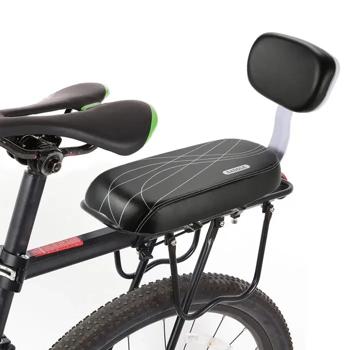 Siège arrière de vélo en cuir PU pour enfants
