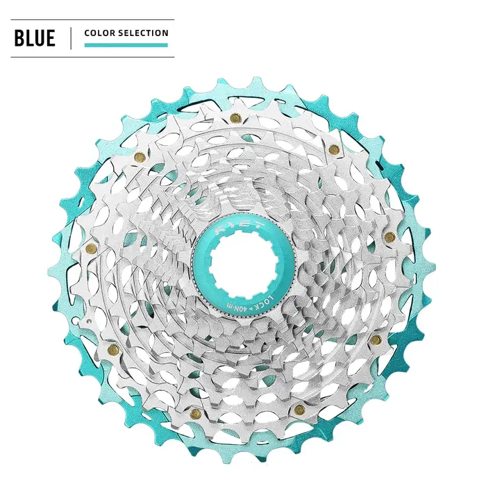 Cassette RYET Ultralégère 230g 11-34T 12S CNC Alu/Acier HG pour Vélo de Route et Gravel Shimano K7