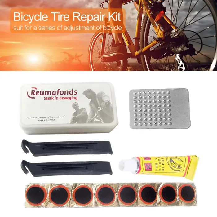 Kit de réparation de pneus crevés pour vélo
