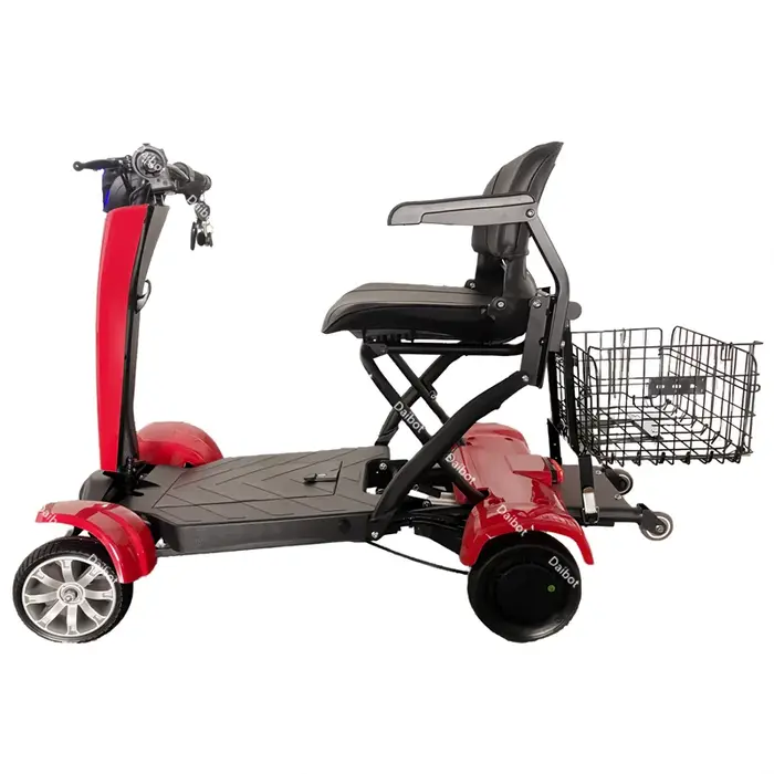 Scooters de mobilité à 4 roues pour Seniros puissant double moteur 36V 500W Mini Scooter électrique adulte pliable Gomfortable grand siège