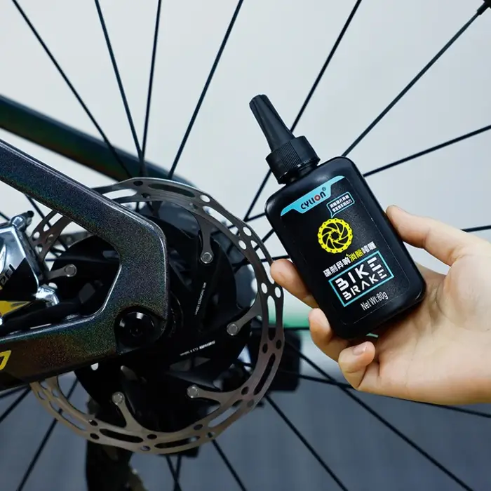 Gel nettoyant pour freins à disque avec technologie d'élimination du bruit pour vélo moto e-bike vtt et vélo de route rose