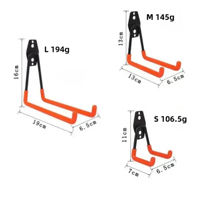Support mural de vélo en métal robuste