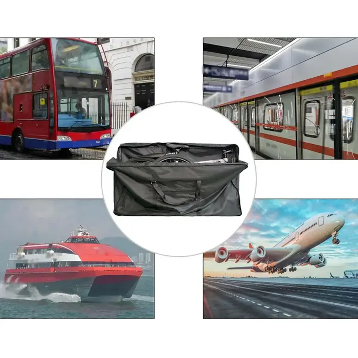 Sac de transport pliable pour vélos pliants de 26-27 pouces, sac de voyage pratique pour vélos, pour transport en voiture, en avion