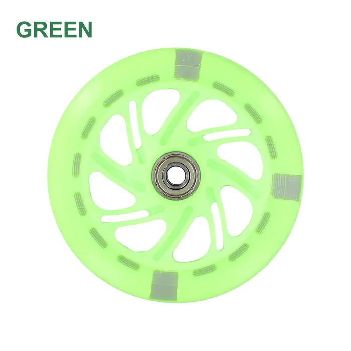 1pc LED Flash roue clignotante lumières arrière ABEC pour Scooter Mini 12x2 cm PU enfants remplacer roues éclairage partie de vélo extérieure