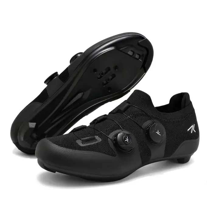 Chaussures de cyclisme sur route hommes femmes rose respirant auto-verrouillage taquet Spd