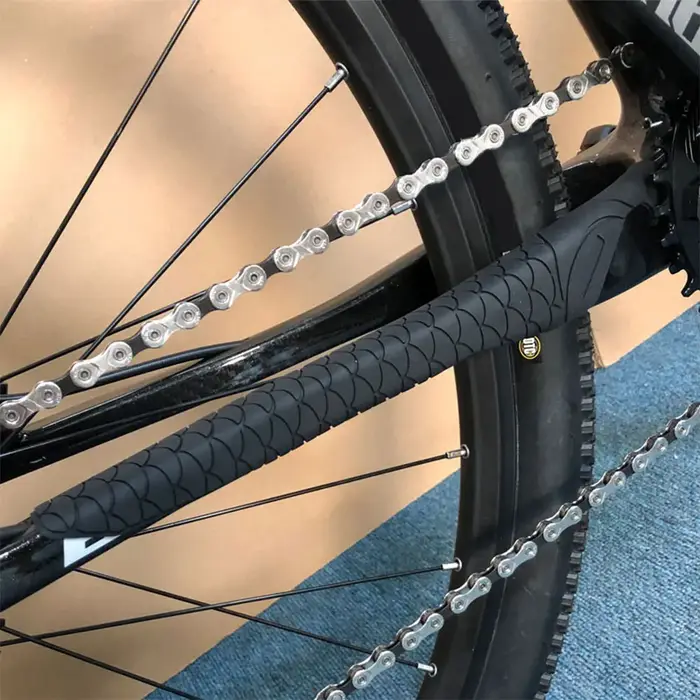 Protecteur de chaîne de vélo, base de chaîne en Fiber de carbone, cadre de cyclisme, protection post
