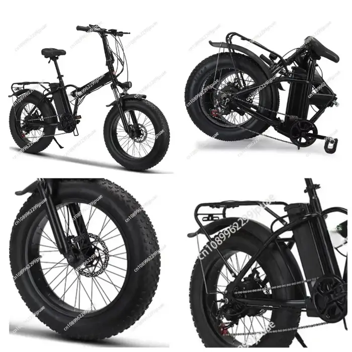 Vélo électrique pliable hybride à pneus larges de 20 pouces
