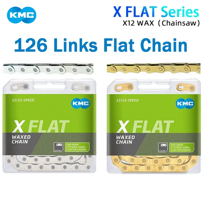 KMC X plat 12 vitesses chaîne de vélo conception plate