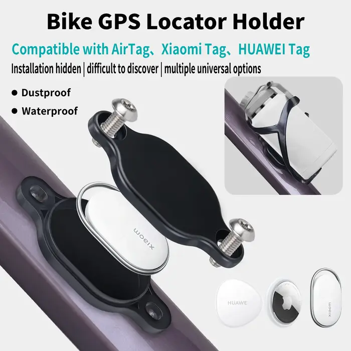 Support de localisateur de vélo avec vis antivol cachées sous le porte-bidon
