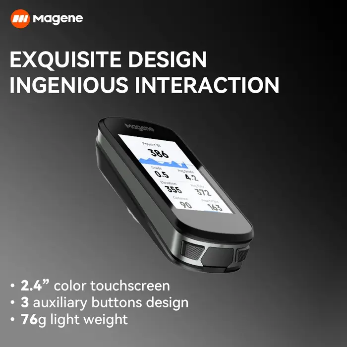 Magene-Ordinateur de vélo GPS Snowboard, navigation WiFi, compteur de vitesse, écran tactile, VTT, r