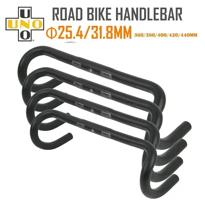 UNO – poignée de barre de chute ultralégère, guidon de vélo de route, 25.4/31.8mm, pliable, 360/380/
