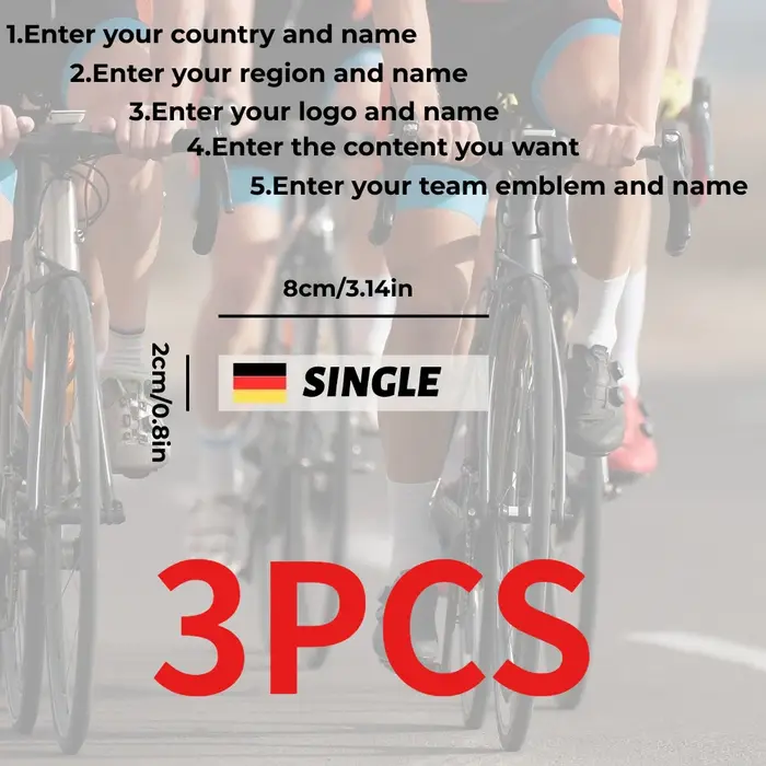Autocollants personnalisés pour vélo, drapeau et nom, imperméables, de haute qualité, pour cadre de 