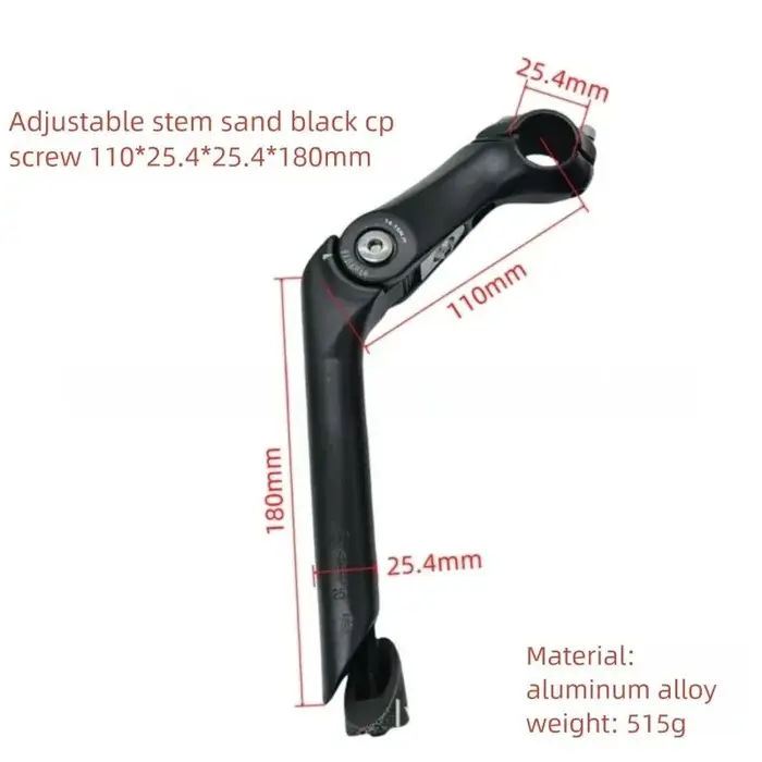 Potence de vélo réglable 110 mm 25