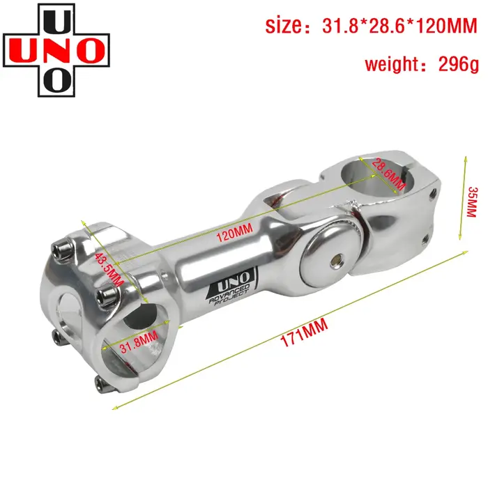UNO – élévation de guidon de vélo réglable de 0 à 60 degrés, 25.4mm, 31.8mm