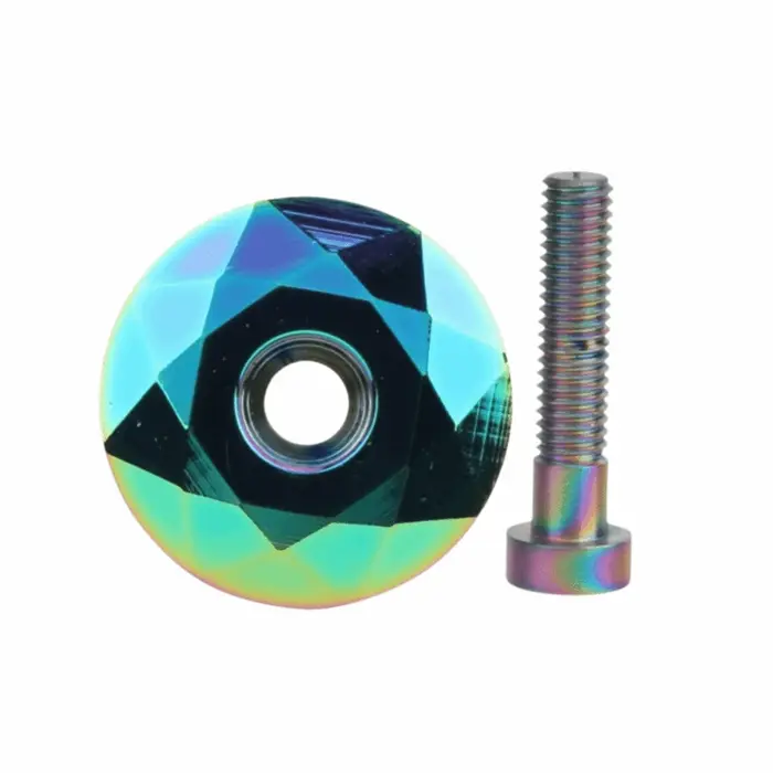 Capuchon supérieur de potence de vélo en alliage d'aluminium et acier avec boulon, doré et coloré, pour fourches de VTT de 28,6 mm de diamètre