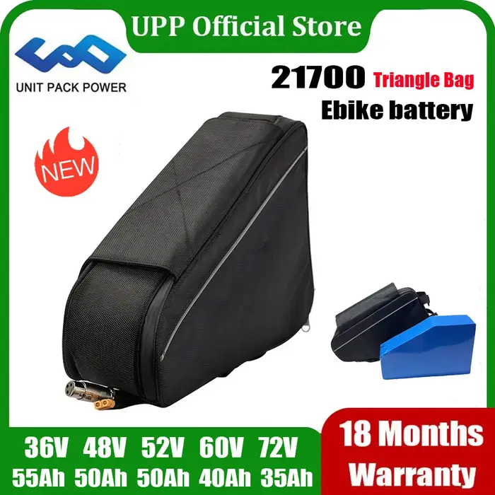 Batterie de vélo électrique Triangle Hight Ebike, capacité 48V 52V 72V 45AH 50AH, batterie de vélo é