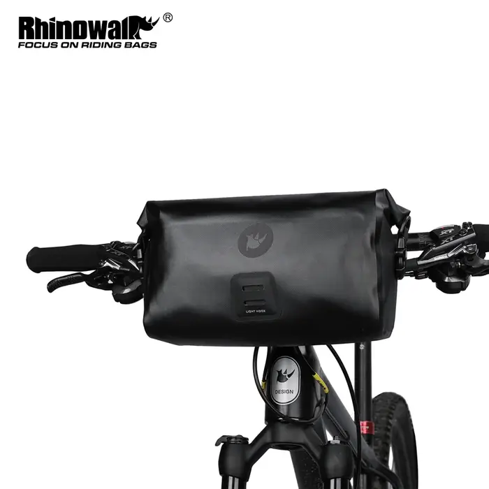Rhinowalk Sac de Guidon de Vélo 4L-12L Étanche 2 Pièces Panier Avant Sac De Cyclisme VTT Vélo Cadre Sac Sacoche Vélo Accessoires