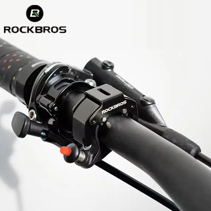 ROCKBROS vélo cloche classique en acier inoxydable noir rouge corne