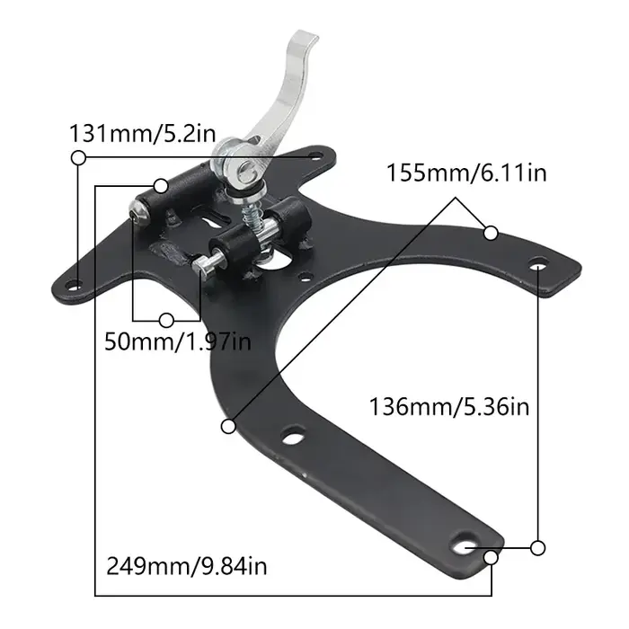 Accessoires de réparation pour KUGOO M4/M4 PRO/M5 : Tube inférieur de fixation de selle en métal pour trottinette électrique 10 pouces