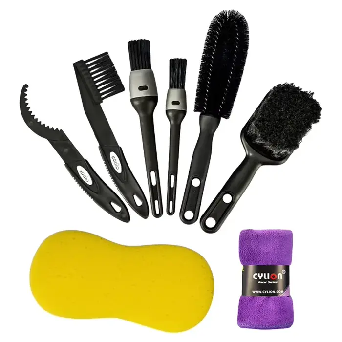 8 pièces ensemble d'outils de nettoyage de vélo Kit de brosse de nettoyage de vélo ensemble de bross