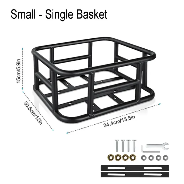 Panier de vélo arrière avec grand panier de support de vélo arrière pour vélo, panier de vélo arrièr