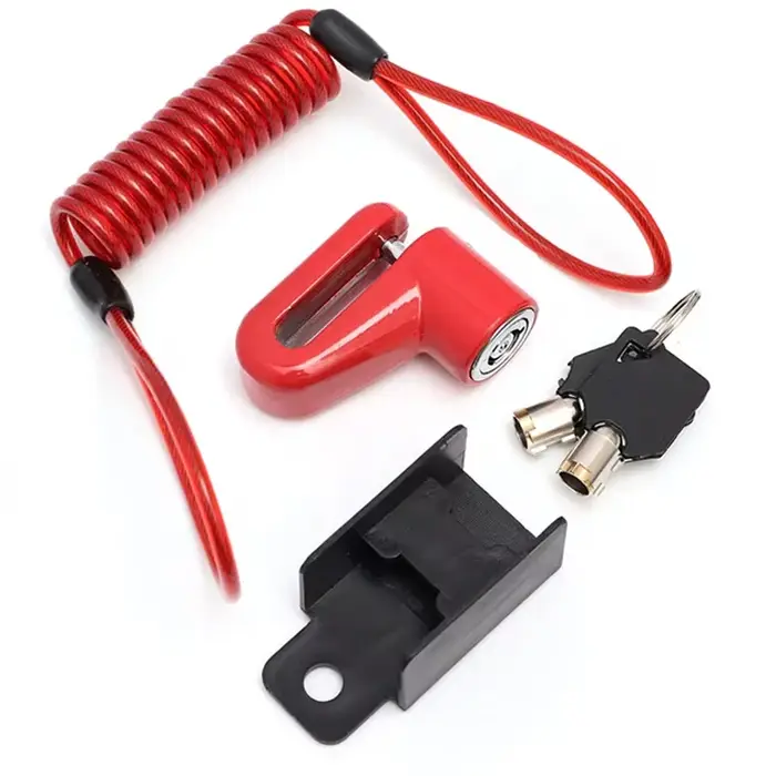 Accessoire antivol universel pour scooter électrique Xiaomi M365 1S Pro verrouillage frein à disque avec fil d'acier noir rouge bleu