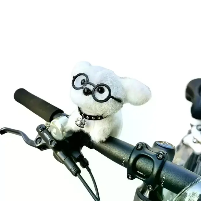 Pendentif décoratif chiot mignon pour guidon de vélo, vélo électrique, moto, vélo de route