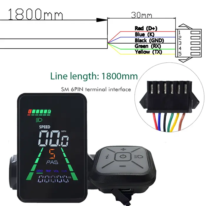 Tableau de bord de compteur d'affichage LCD L5