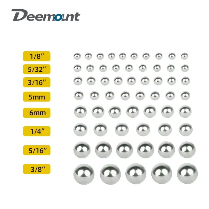 144/20 pièces vélo en acier au carbone roulement à billes en vrac Dia. 1/4 1/8 3/8 3/16 5/16 5/32 pouces 5mm 6mm pour