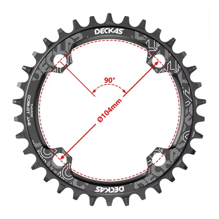 DECKAS 104BCD plateau rond ovale 40T 42T 44T 46T 48T 50T 52T vtt vélo de montagne pour Shimano 8-12S pédalier en alliage d'aluminium