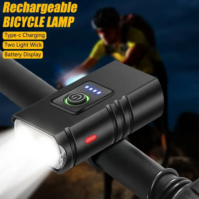 Kit d'éclairage puissant pour vélo avec affichage numérique de l'indicateur de batterie