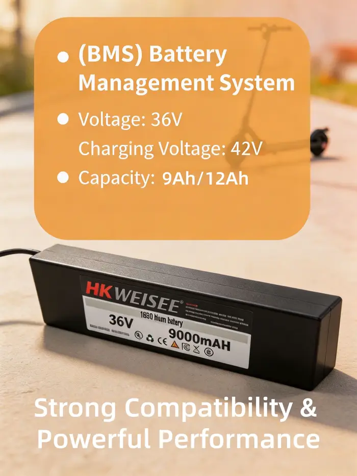 Batterie de scooter électrique 36V 9Ah 12Ah Lithium-ion