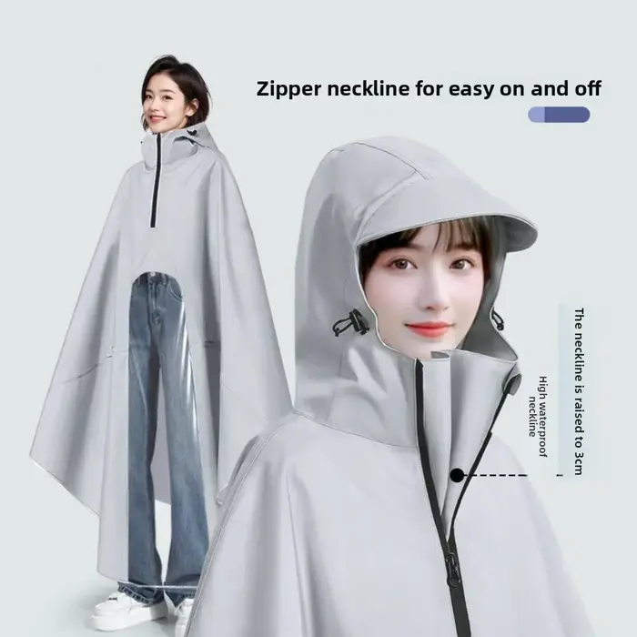 Imperméable épais pour Scooter électrique, imperméable, coupe-vent, col haut, conception visuelle, imperméable pour une seule personne
