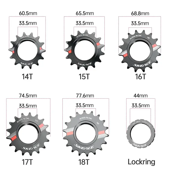 SKEACE vélo Cassette à vitesse unique 14T 15T 16T 17T 18T engrenage fixe