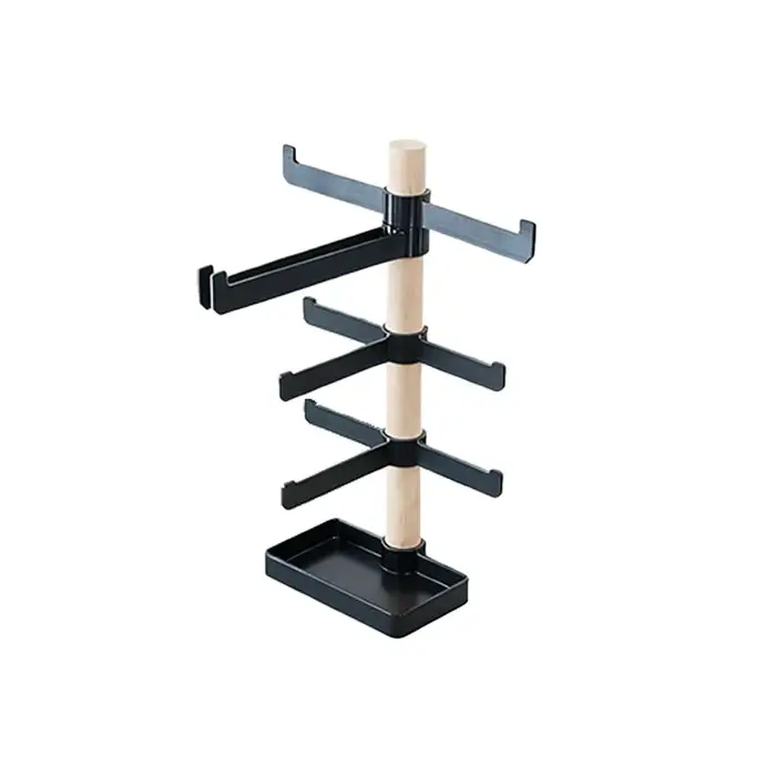 Support de rangement en bois de hêtre massif pour casque de vélo