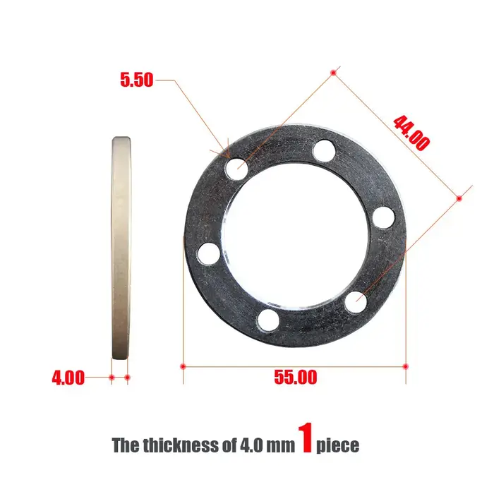 Plaquettes de frein pour scooter électrique, 6 trous, rondelle de disque, roue 2.5, 4, 5, 2mm, 8, 10