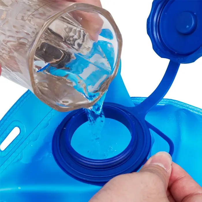 Sac d'eau de sport 2L en TPU bleu avec paille pour vélo alpinisme et marathon sport plein air