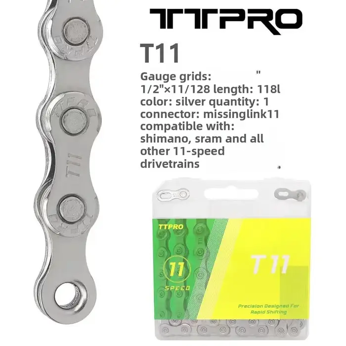 Chaîne de vélo durable TTPRO 7-12 vitesses pour VTT et vélo de route