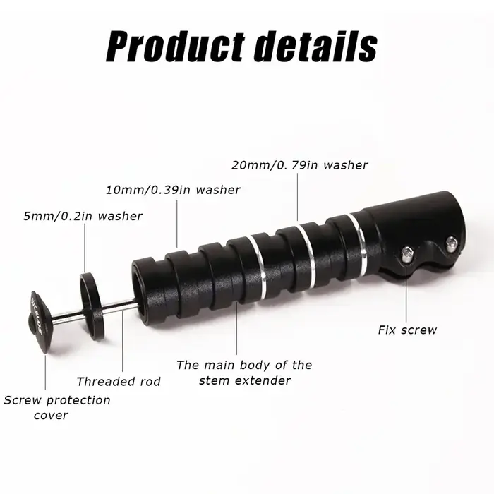BUCKLOS tige de fourche de vélo montée jusqu'à 115mm 180mm 210mm