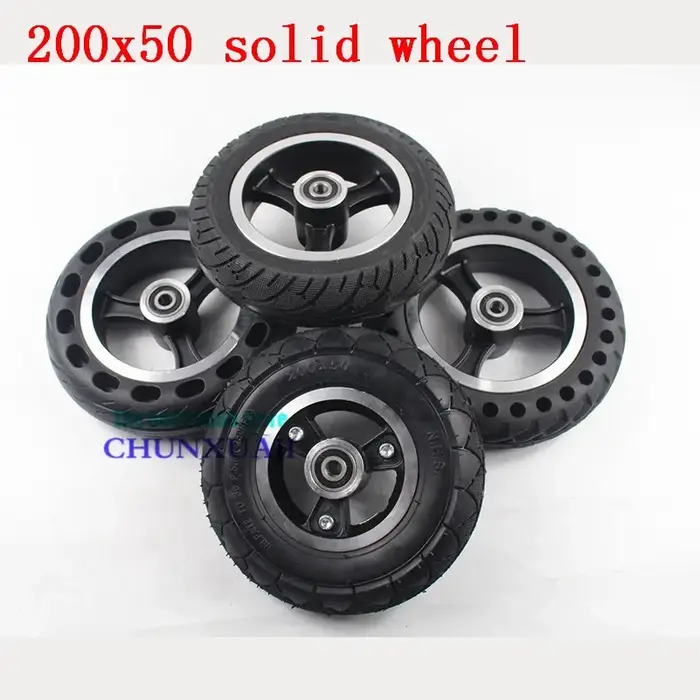 Roue solide 200x50 pour trottinette électrique