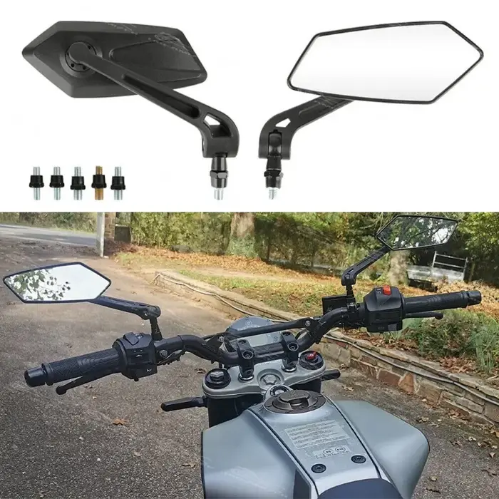 Réflecteur de guidon de vélo, rétroviseur de sécurité rotatif réglable, transparent, pour Scooter él